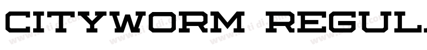 Cityworm Regular字体转换